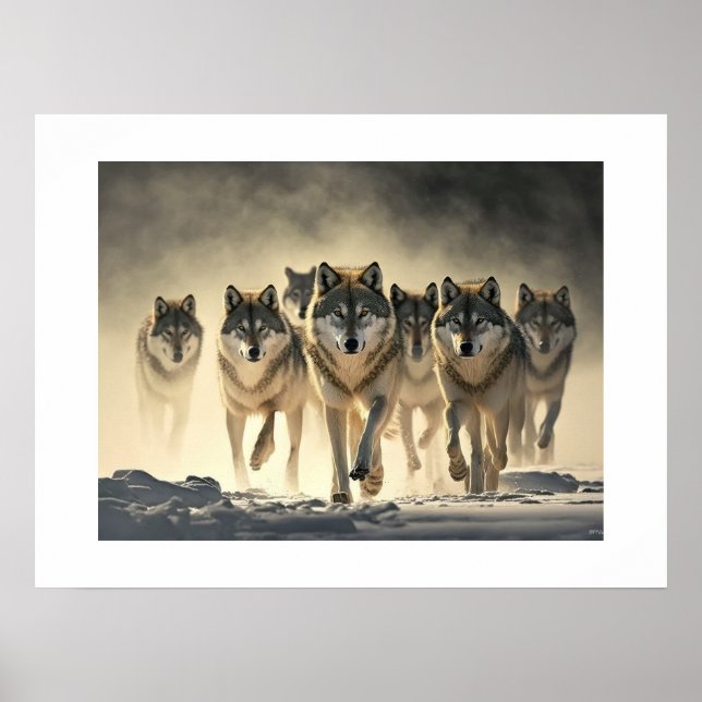 Poster Yellowstone Wolves (Front)
