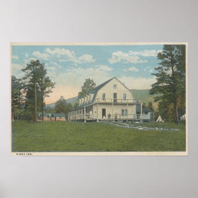Poster Yellowstone, WYView de Piney Inn (Devant)