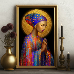 Poster Yemaya déesse de l'amour protection guérir Portrai