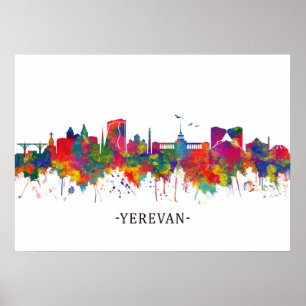 Poster Yerevan Armenia Skyline