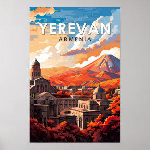 Poster Yerevan Arménie Voyage Art Vintage