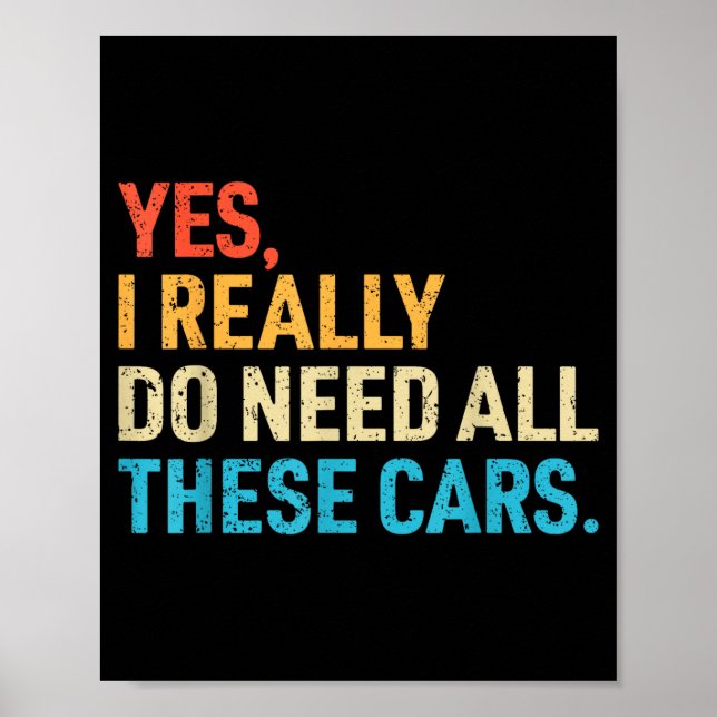 Poster Yes I Really Do Need All These Funny Car Mechanic  (Devant)