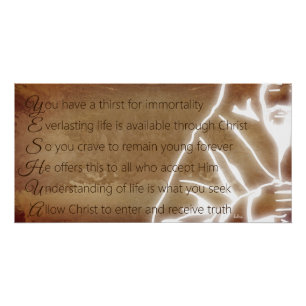 Poster YESHUA Messiah Jésus Christ Poème chrétien