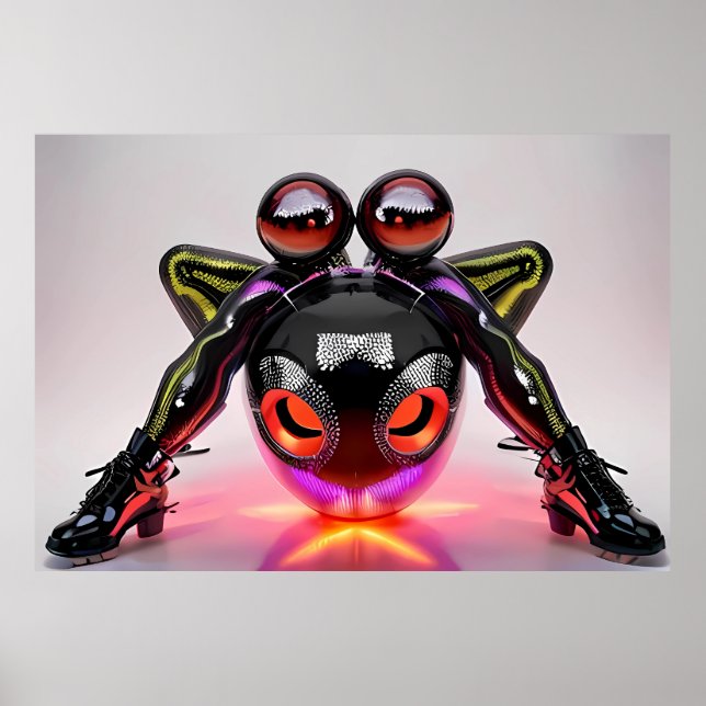 Poster Yeux de chats haute cuisse (Devant)