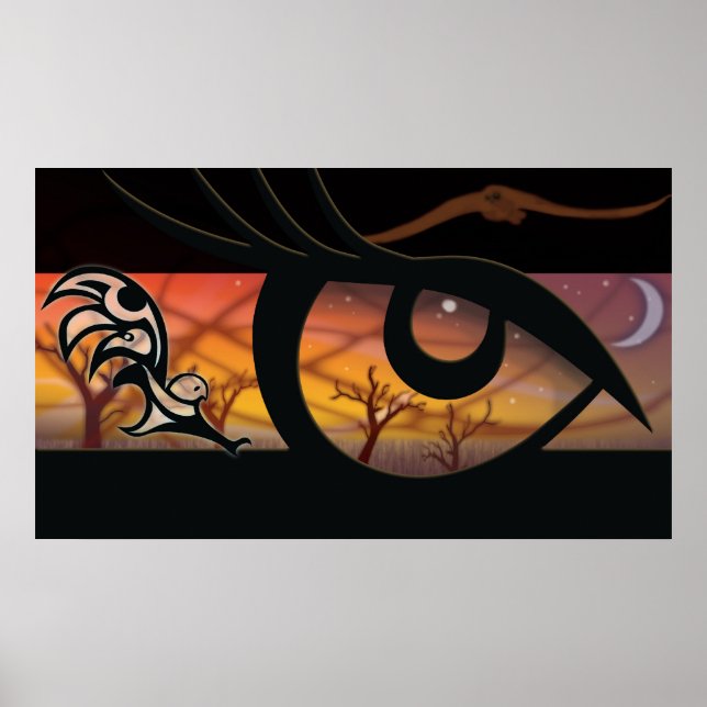 Poster yeux de hibou (Devant)