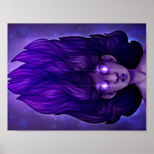 Poster yeux étoilés (affiche)