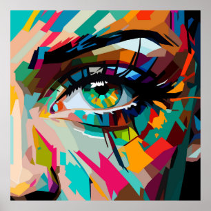 Poster Yeux Pop art