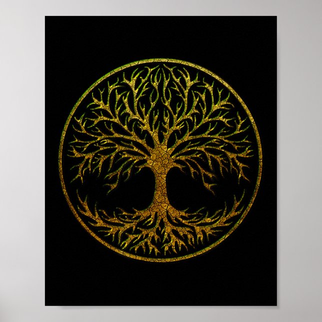 Poster Yggdrasil, Arbre Celtique De La Vie, Mythologie No (Devant)