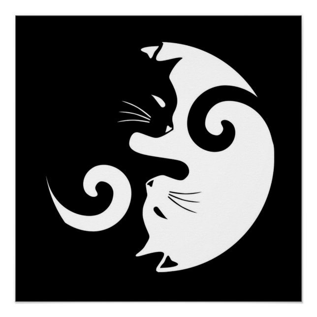 Poster Yin Yang Kitties (Devant)