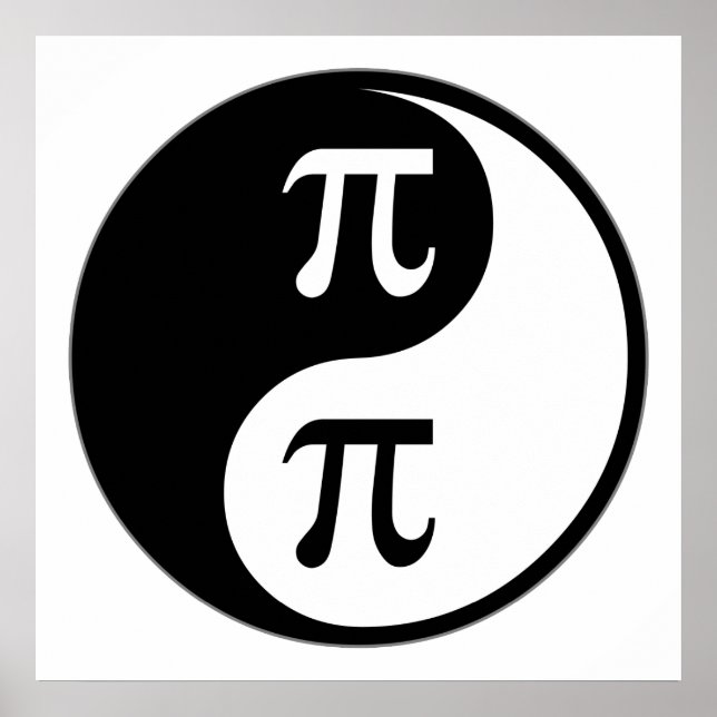 Poster Yin Yang math (Devant)