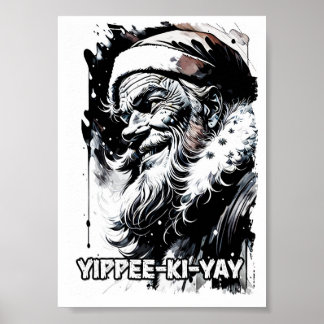 Poster Yippee Ki Yay Funny Citation de Noël Pop Culture