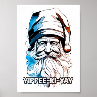Poster Yippee Ki Yay Funny Citation de Noël Pop Culture