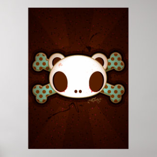 Poster Yo Amo La Leche "Panda Skull"