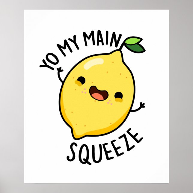 Poster Yo Ma Squeeze Principale Funny Pun citron (Devant)