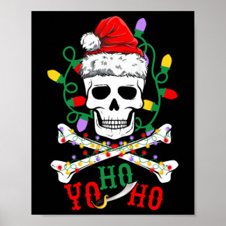 Poster Yo S Ho Pirate Boat Cruise Xmas Skull Crossbones C