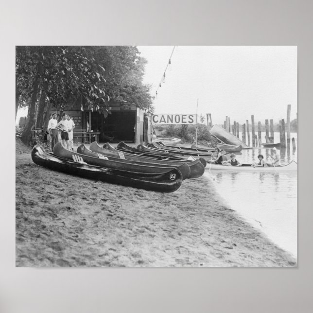 Poster Yocum Canoe House, Arlington Beach Park (Devant)