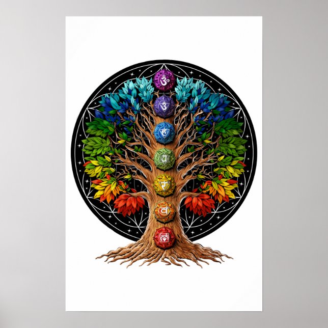 Poster Yoga Arbre De Vie (Devant)