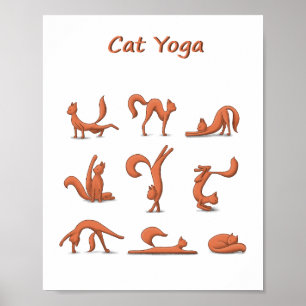 Poster Yoga de chat
