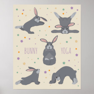 Poster Yoga de lapin