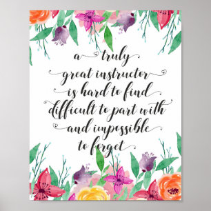 Poster Yoga Instructeur Office cadeau Instructeur Coachin