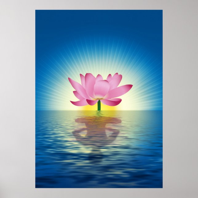 Poster Yoga Lotus (Devant)