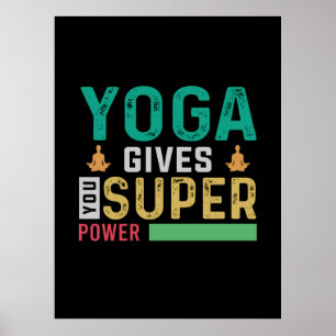 Poster Yoga Lover   Le Yoga vous donne une super puissanc