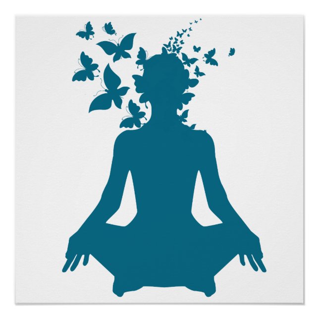 Poster yoga méditation énergie positive tranquillité d'es (Devant)