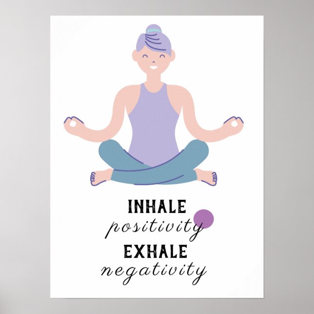 Poster yoga mignon citations typographie de motivation (Devant)