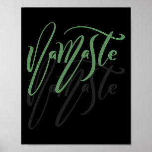 Poster Yoga, Namasté, Calligraphie Fantaisie