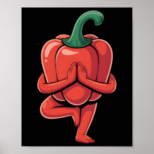 Poster Yoga Poivron 