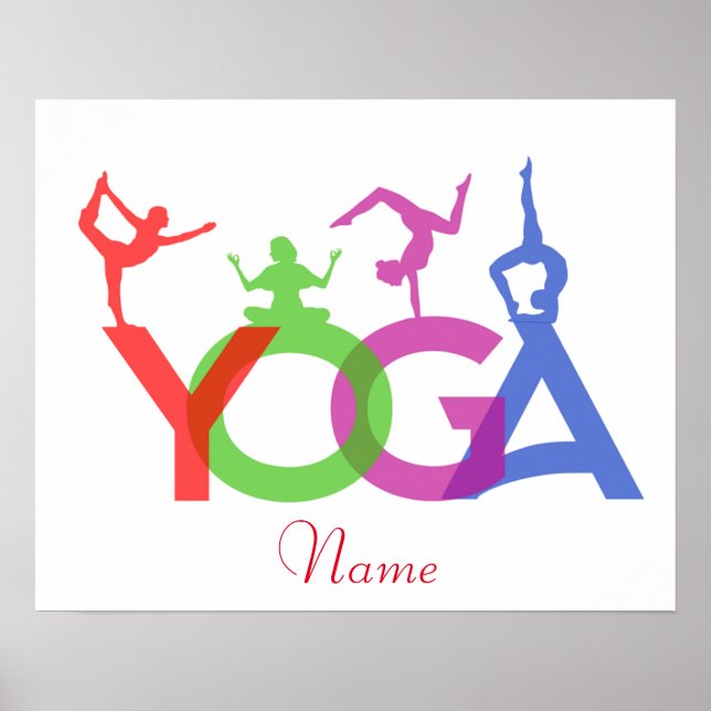 Poster Yoga Poses Silhouettes Thunder_Cove (Devant)
