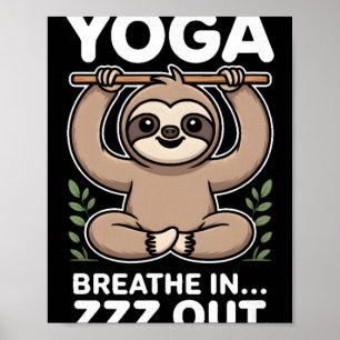 Poster Yoga Respirer En Zzz Sortir Paresseux _7