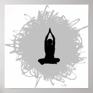 Poster Yoga Scribble Style