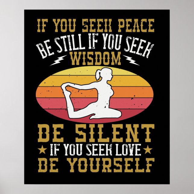 Poster Yoga - Si Vous Cherchez La Paix Soit Toujours (Devant)