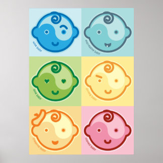 Poster Yoga Speak Baby : All Baby Chakras Canvas