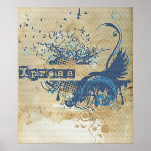 Poster Yoga Speak : Blue X-pressive Chakra