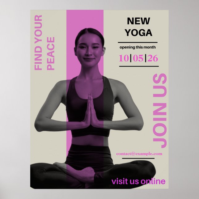 Poster Yoga Studio Opening Modern Wellness Business (Devant)