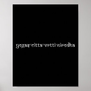 Poster Yoga Sutras de Patañjali - Yoga Citta-vritti-nirod