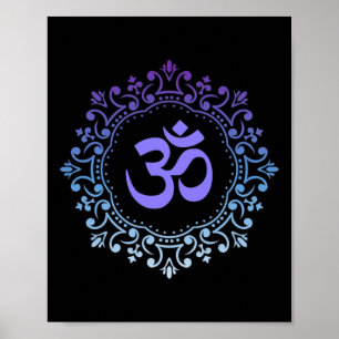 Poster Yoga Yogi Nouvel Âge Mandala Méditation Reiki Viol