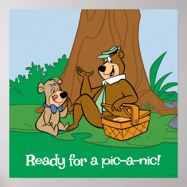 Poster Yogi Bear et Boo-Boo pique-nique Snack (Devant)