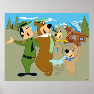Poster Yogi Ours et amis Accueil chaleureux