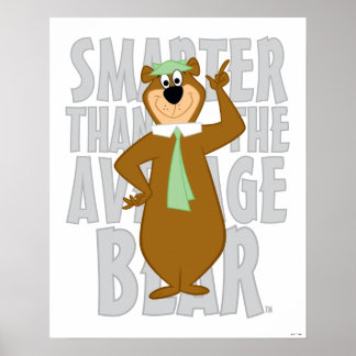 Poster Yogi "Plus Intelligent Que L'Ours Moyen"