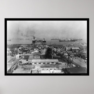 Poster Yokohama Japan Harbour 1909