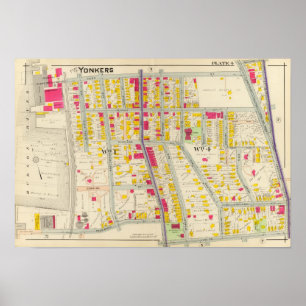 Poster Yonkers Map
