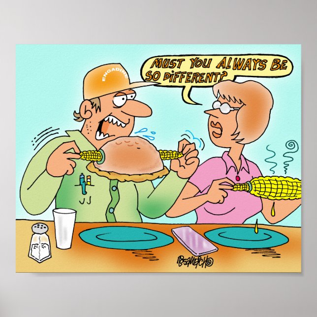 Poster Yooper Pâty mangeur utilisant des détendeurs de ma (Devant)