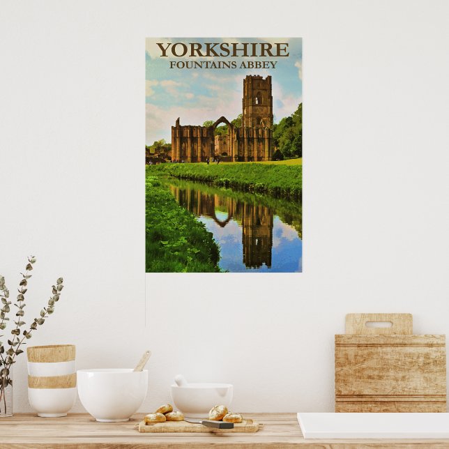 Poster Yorkshire, Fountains Abbey, (Cuisine)