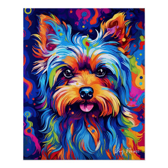 Poster Yorkshire Terrier Chien 005 - Zetton Ziana (Devant)