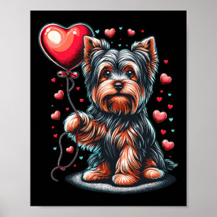 Poster Yorkshire Terrier Chien Saint-Valentin Yorkie Vale