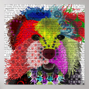 Poster Yorkshire Terrier - Patchwork