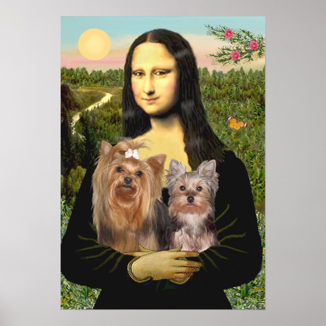 Poster Yorkshire Terriers (7e et19) - Mona Lisa (Devant)